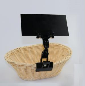 China Price label holder, clip on sign price holder retail card gripper in Black color on sale