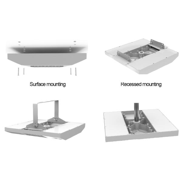 Gas Station LED Canopy Lights 165lm/w 100w 150w IP66 IK10 85 Degree Optical Lens