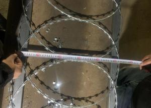 China 500mm Coil Diameter Flat Rape Coils Razor Wire To Security Fence on sale