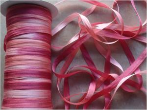 China 100% pure silk embroidery ribbon,soft silk ribbon,satin silk ribbon,good quality ,home decorated silk diy ribbon on sale