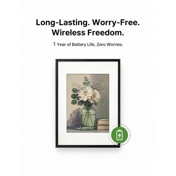 13.3 Inch Spectra 6 Color E-Ink Photo Frame 7.5mm Ultra Thin Modular Digital Art Picture Frame WiFi App Gallery Display