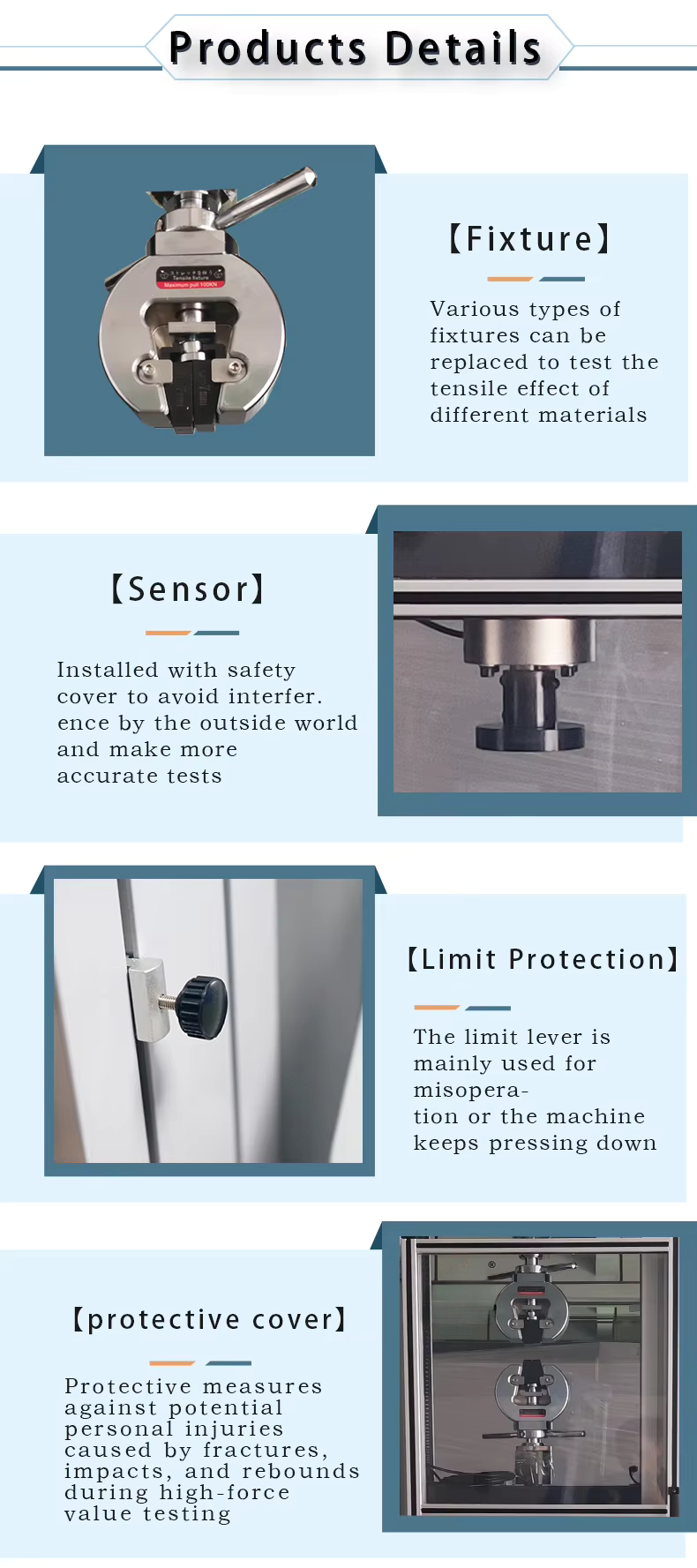 Computer Control Double Column Universal Testing Machine Tensile Strength Tester Support ISO ASTM DIN Standard