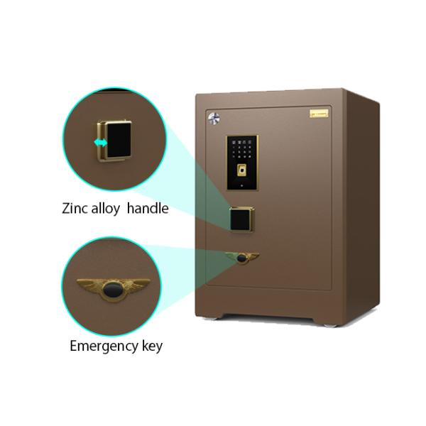 Dual Intelligent Alarm Commercial Safe Box Solid Steel With 3D Stereo Soft-Roll Leather