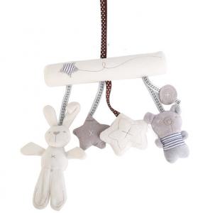 Buy cheap Baby rabbit car hanging music bed around safety seat hanging piece plush toy baby toy lathe hanging product
