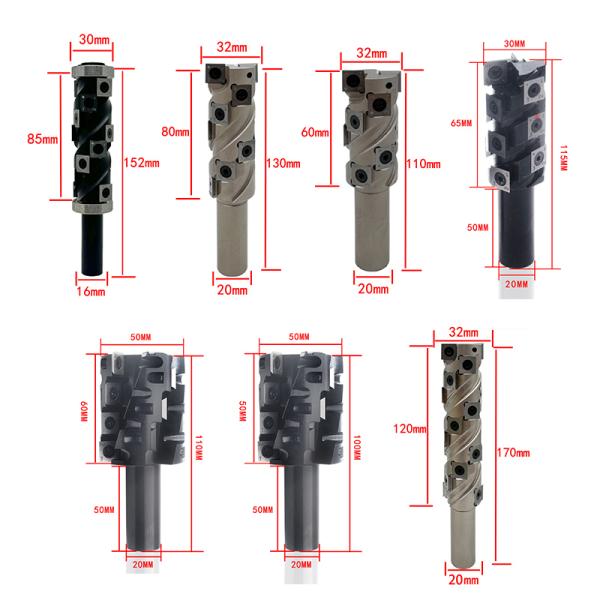 Spindle Moulder Cutter Customization Spiral Flush Trim Router Bits Carbide Insert With Removable Carbide Inserts
