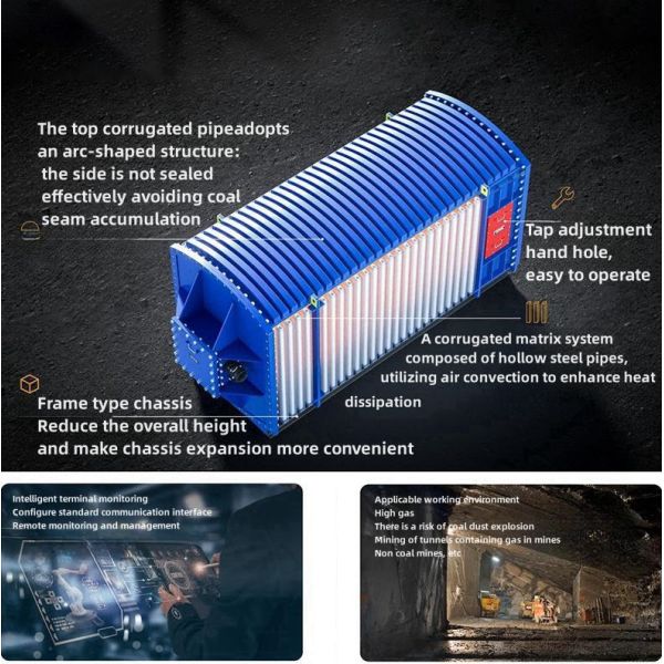 Henan NEW ELECTRIC POWER Three Dry Type Copper Winding High Capacity Mining Flame Proof Substation Transformer for Underground