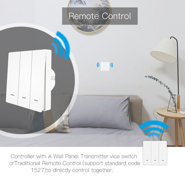 Smart Switch Push Button Interruptor Wifi RF433 EU UK Standard 10A 100V-240V,50Hz/60Hz
