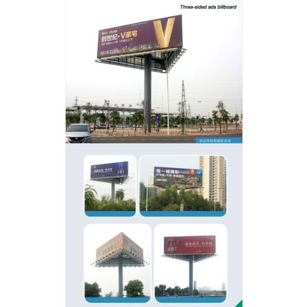 New Design Three faces advertising billboard