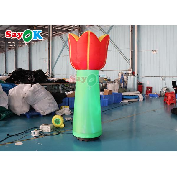 190T Oxford Cloth 3D Inflatable Flower Model For Outdoor Advertising Promotion Display