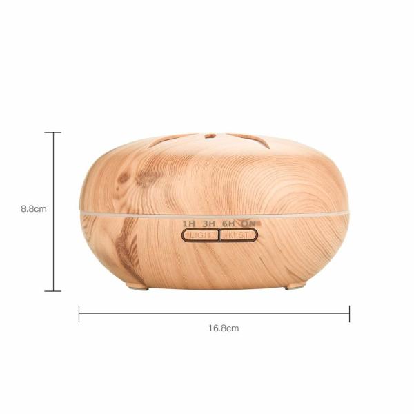 500ml Electric Aroma Diffuser wood Ultrasonic Air Humidifier cool Mist Aromatherapy for home