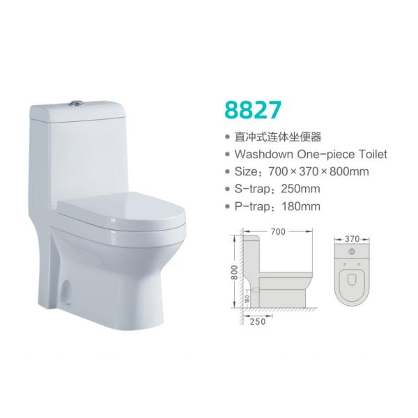 Bathroom Sanitary Ware Ceramic Washdown One piece Toilet with 10cm/4inch diameter outlet K