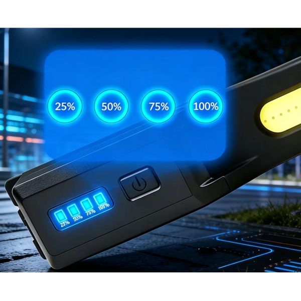 Cross-border COB Strong Light Maintenance Silicone Work Lamp USB Charging Outdoor Camping Built-in Battery Chest Running Lamp