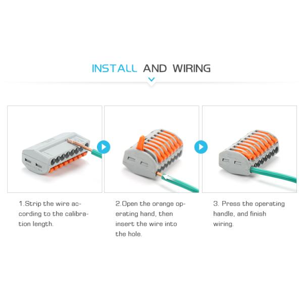 Fire Resistant Universal Terminal Block Plug - In Electrical Wire Connector