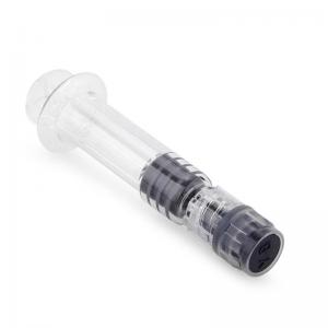 China Clear Color Glass Luer Lock Syringe 1ml For Thick Oil Rohs Certification on sale