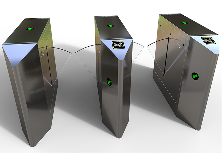 Office Building Turnstiles Access Control , IP66 Safety Flap Barrier Access Control System
