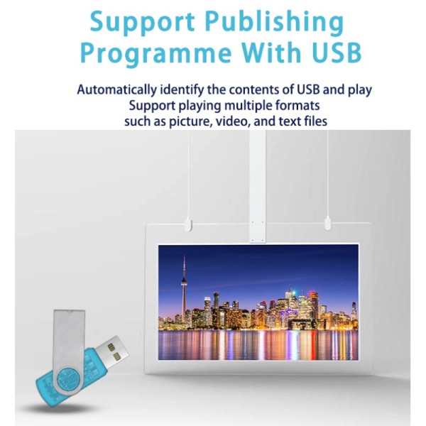 43-Inch Ultra-Thin Double-Sided Transparent LCD Digital Signage Poster Indoor Airport Retail Shopping Wayfinding Elevator 1-Year