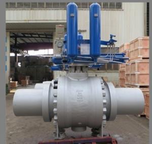 Buy cheap API 6D Trunnion Ball Valves, Gas Over Oil Actuated product