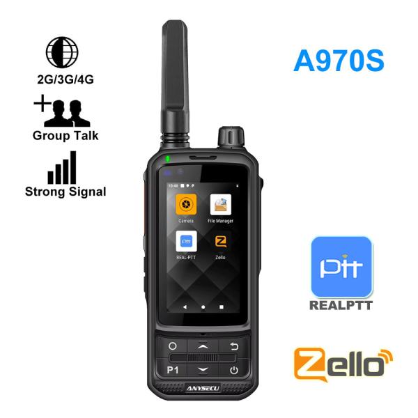 Portable 4G IPX-3 Waterproof Two Way Radio with 3500mAh Battery and Android Wifi Zello POC Push to Talk