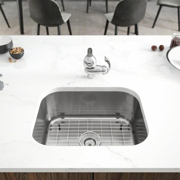 44*39cm Rectangular Undermount Stainless Steel Kitchen Sink No Magnetic