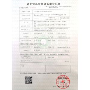 Guangdong Zhihui Industry & Trade Technology Co., Ltd. Certifications