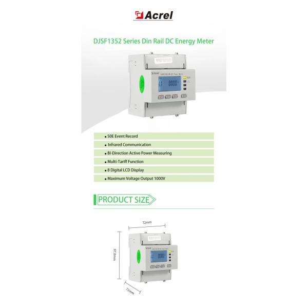 Acrel DJSF1352-RN-P1 Dc Energy Meter Ev Charging Meter Din 1000v Dc Power Meter Rs485 Solar Energy