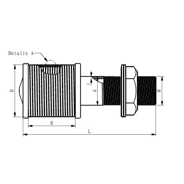 Wedge Wire Water Filter Nozzle Strainer For Water Treatments