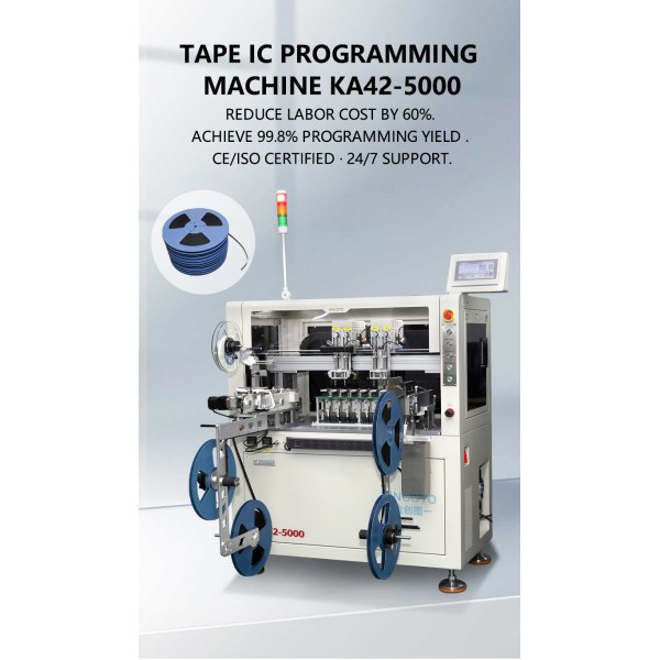 Kincoto KA42-5000 High Efficiency Automatic Chip Programming Device Tape and Reel IC Burner Tester machine for SMT Assembly Line