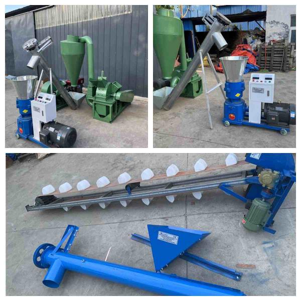 100-1200kg/H Animal Feed Pellet Maker Flat Die Pellet Mill 1-12mm Final Pellet Size