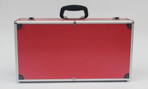 Red Aluminum Carrying Case , Light Weight Aluminium Hard Case With Foam