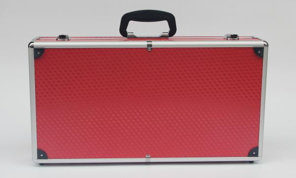 Quality Red Aluminum Carrying Case , Light Weight Aluminium Hard Case With Foam for sale