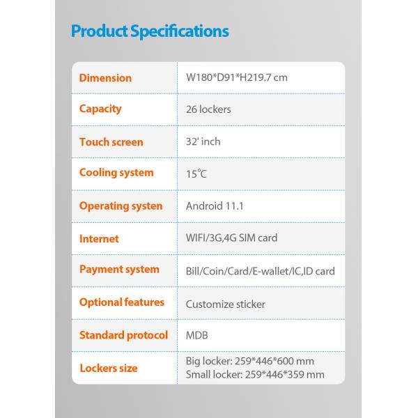 Customized Locker Compartments Smart Flower Dispenser with Built-in Cooling System and QR Code Payment