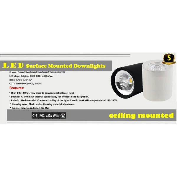 4000K AC230v surface-mount lights LED downlight cree COB ceiling light with CE RoHs
