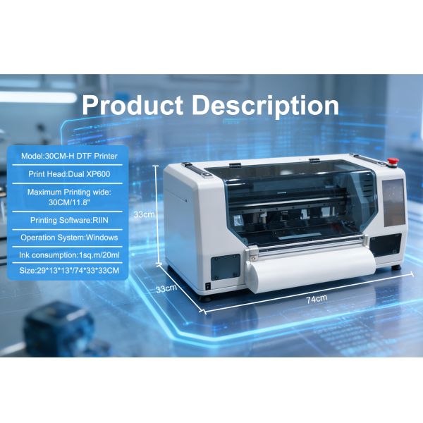 KECAI Factory Desktop A3 Dtf Impressora Transfer Printing Machine With Touch Screen for Double Xp600 Head Commercial Dtf Printer