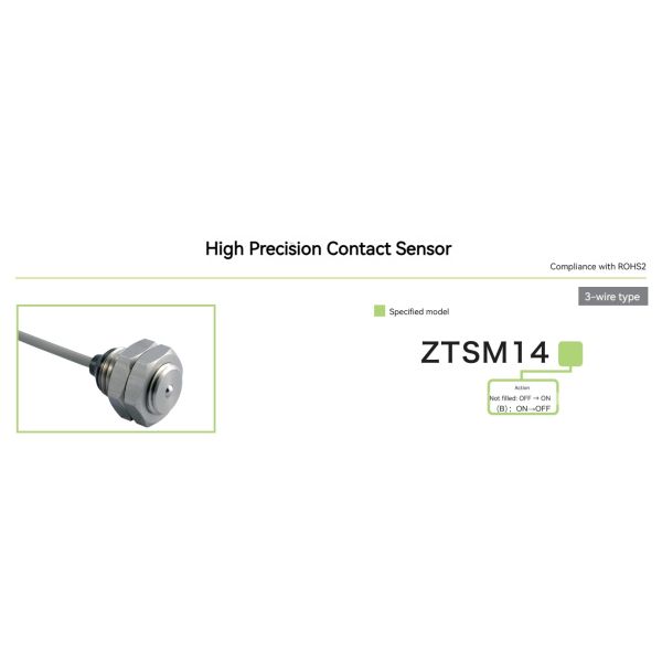 ZTSM14 High Precision DC24v Sensor Contact Type CNC Machine Tool Miniature 0.8mm Transducer