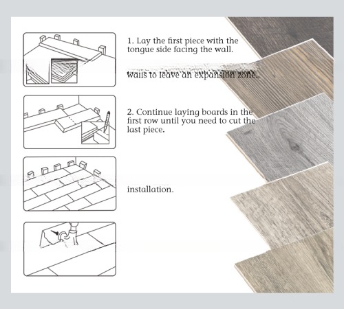 Modern Design SPC Flooring with Wood Embossed Surface Texture and Environmental Health