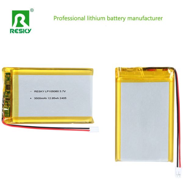 RESKY LP105060 3.7V 3500mAh 12.95wh Solar Power Lithium Battery Cell Rechargeable Batteries