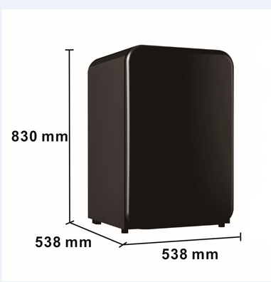 Reliable Compact Black Retro Mini Fridge High Efficient Evaporator