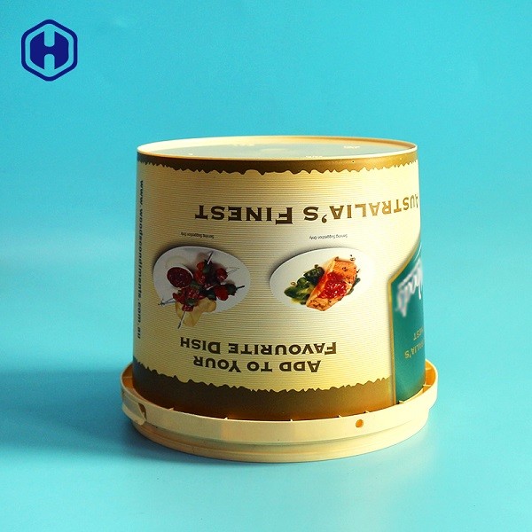 Hot Food Round Plastic Tubs With Lids Customized High Resolution Printing