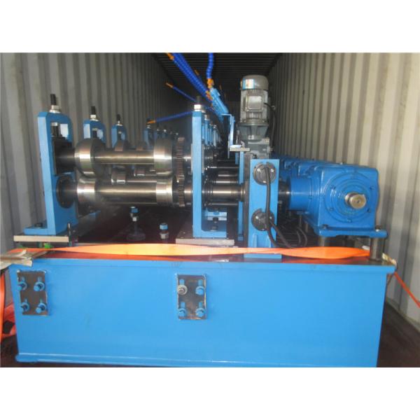 Top Hat Galvanized Sheet Material Roll Forming Machine With Post Cutting System Thickness 2.0mm