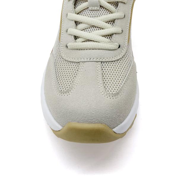 Flat Heel Womans Trainers With Textile Lining Rubber Sole Material
