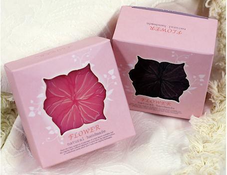 Quality Pink Elegant Custom  Paper Boxes / Hot Stamping Logo Gift Square Box With Window for sale