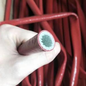 Buy cheap 0.5mm Silicone Rubber Fiberglass Sleeving Insulated Fireproof product