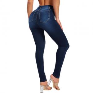 Buy cheap Women Elastic Jeans Pants Spring Slim Fashion High Waist Small Feet Jeans product
