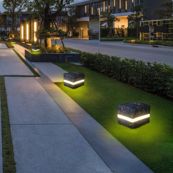 LED Stone lamp middle line luminous courtyard lawn lamp resin landscape lamp park scenic spot lighting