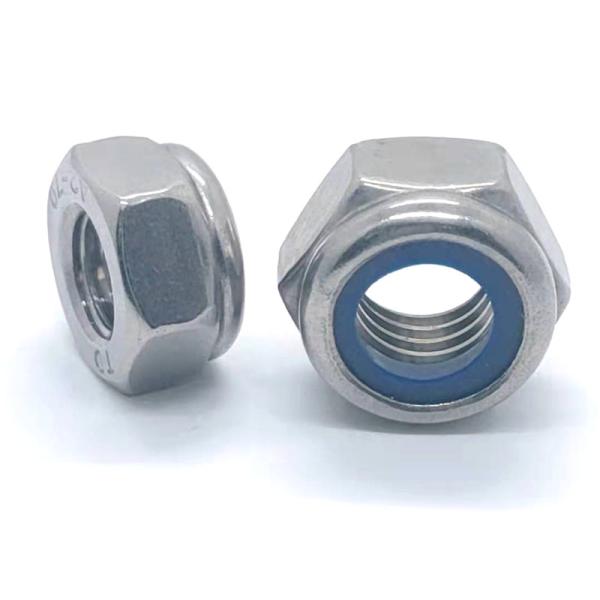 Hardware Fasteners Carbon Steel Zinc Galvanized Nylon Insert Nuts Hex Nylok Nuts