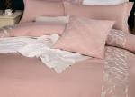 Pink Modern Design Duvet Covers , Embroidered 4 Pcs Geometric Duvet Cover