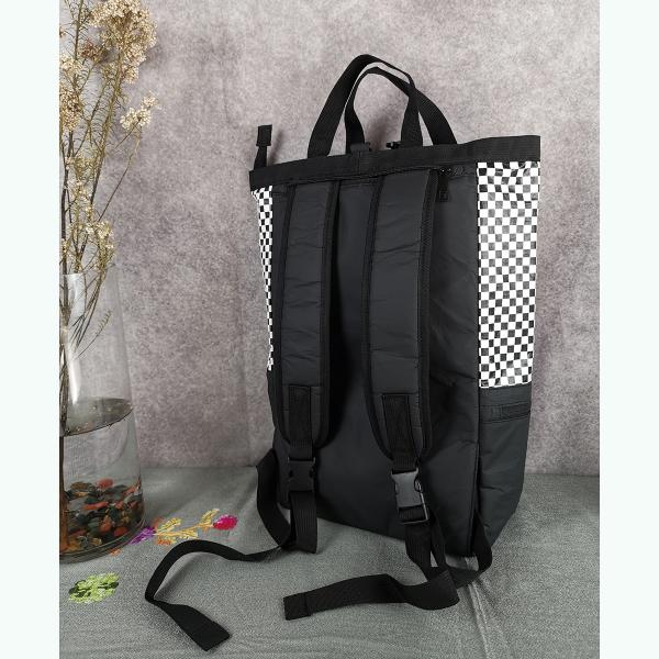 Lightweight Waterproof Drawstring Logo Custom Men Leather Laptop Backpack with Zipper