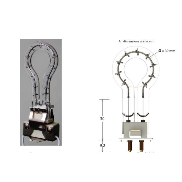 450W Ring Infrared Heat Lamp 8mm Quartz Glass Tube