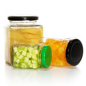 Buy cheap Empty Freezing Glass Jars Pantry Containers 50ml Clear Square product