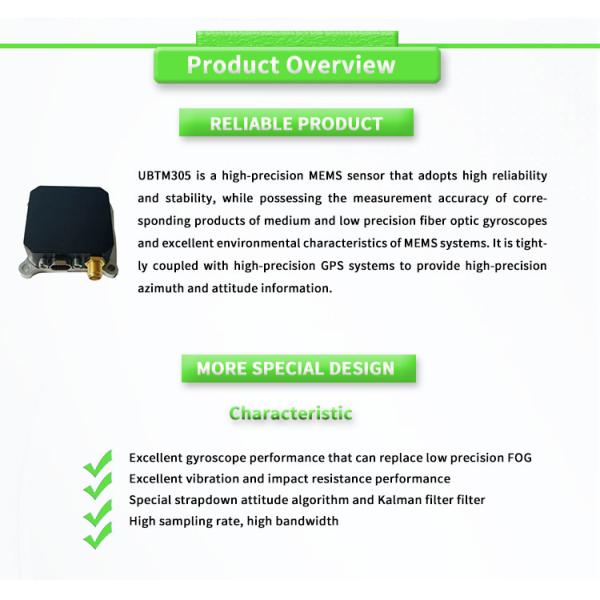 High- UBTM305Y UNIVO Antenna FOG Inertial Navigation System with Fibre Optic Gyroscope